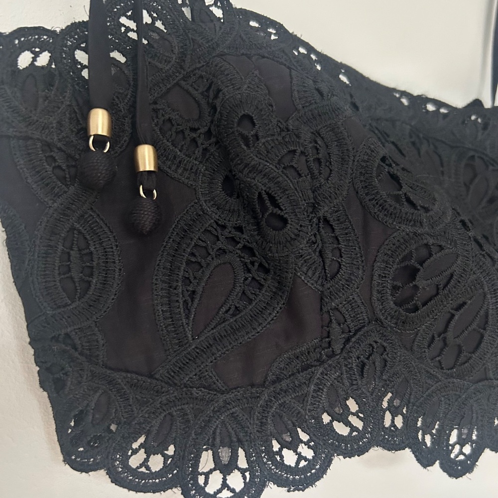 Zimmermann Rhiannon embellished cropped cotton-lace top size 4 - Picture 11 of 15